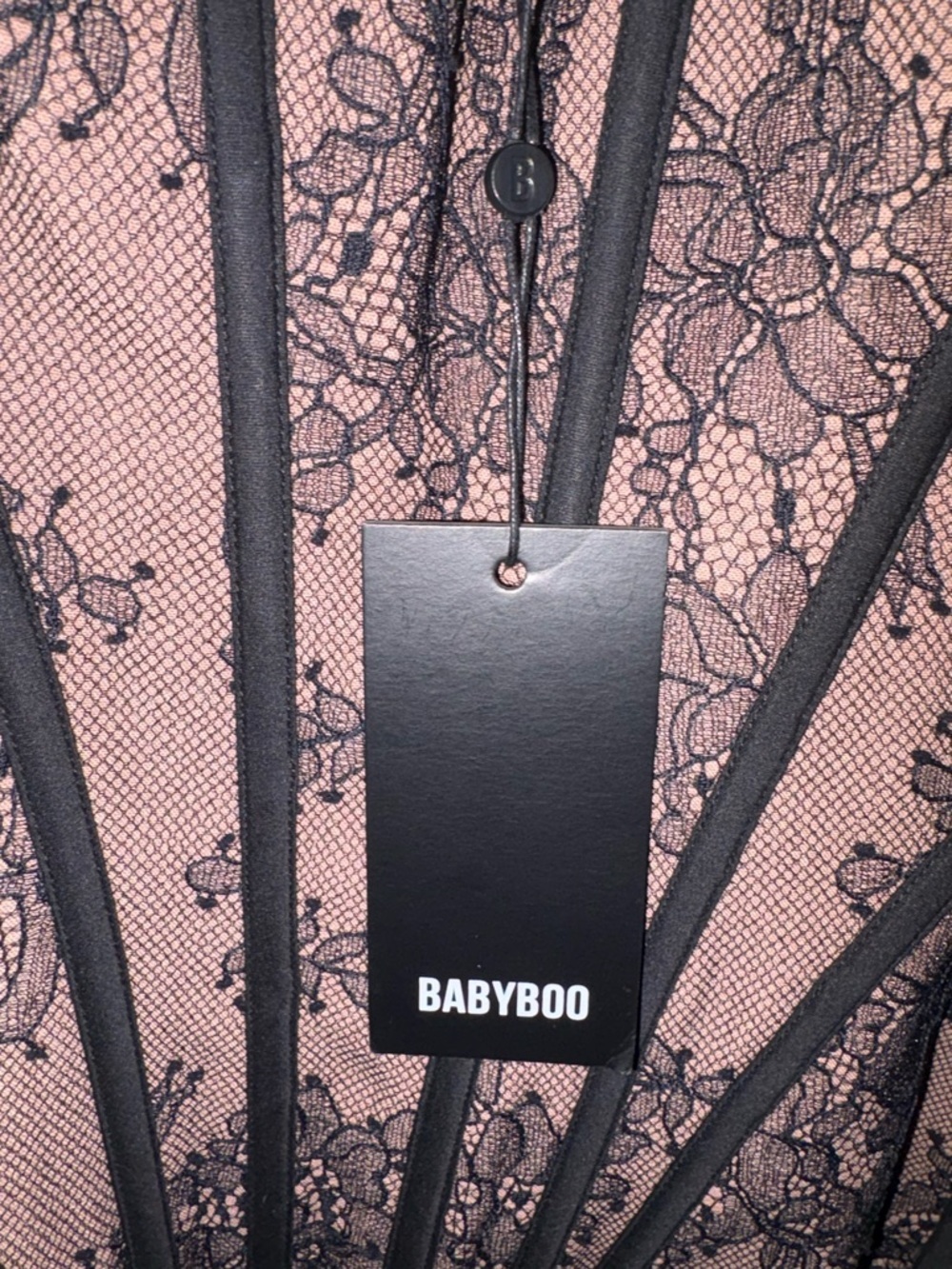Babyboo CORNELIA MINI DRESS - BLACK LACE XS NWT - Picture 7 of 7